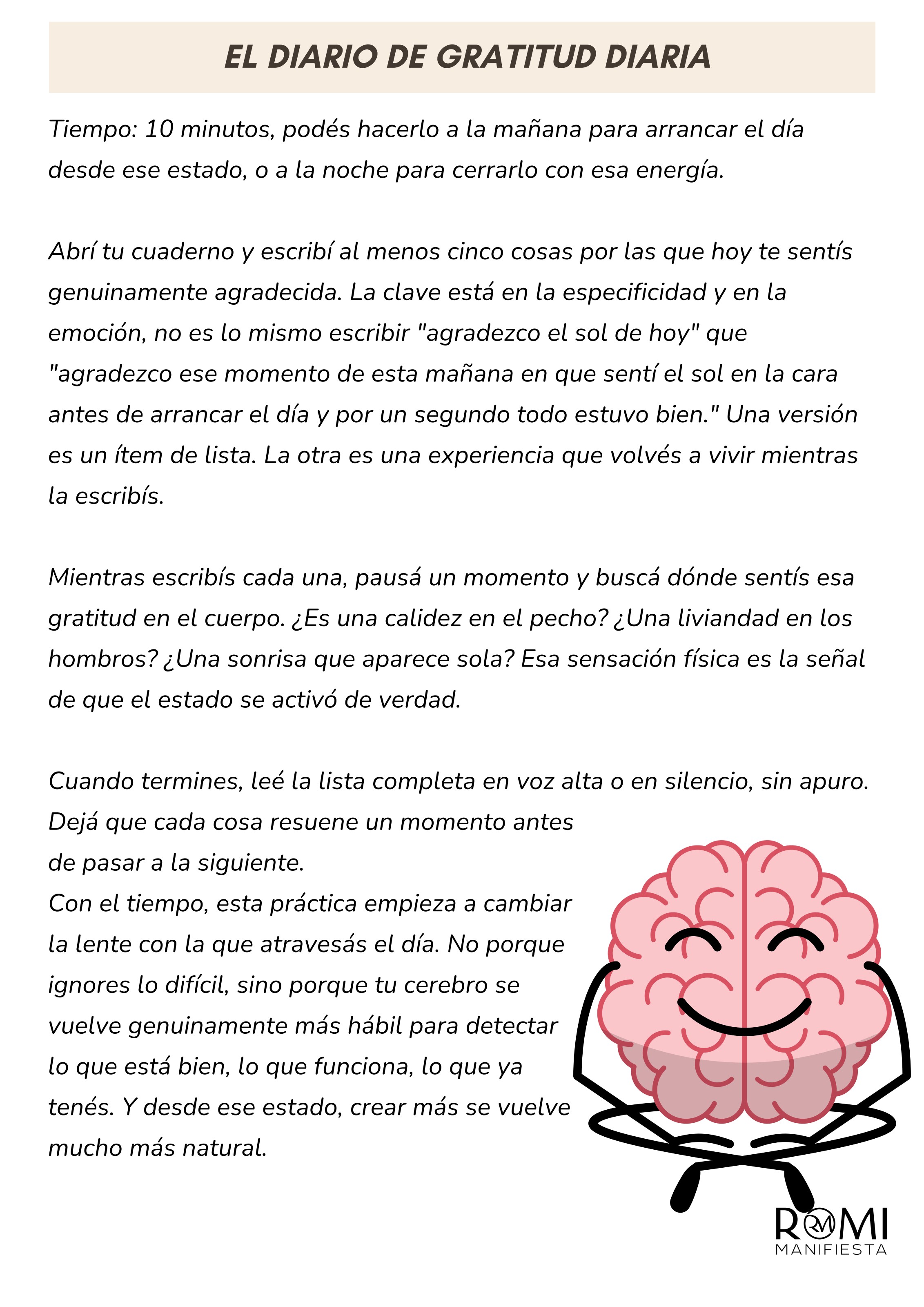 Diario de gratitud